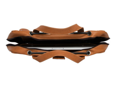 R-Go Tools : VIVA LAPTOP BAG 15.6IN BROWN - FULL GRAIN LEATHER BROWN