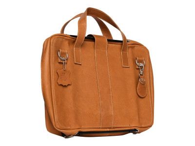 R-Go Tools : VIVA LAPTOP BAG 15.6IN BROWN - FULL GRAIN LEATHER BROWN