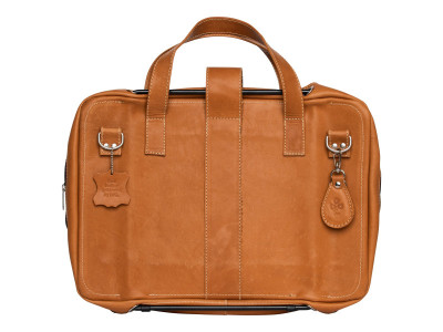 R-Go Tools : VIVA LAPTOP BAG 15.6IN BROWN - FULL GRAIN LEATHER BROWN