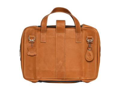 R-Go Tools : VIVA LAPTOP BAG 15.6IN BROWN - FULL GRAIN LEATHER BROWN