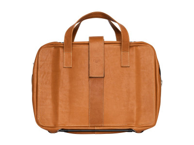 R-Go Tools : VIVA LAPTOP BAG 15.6IN BROWN - FULL GRAIN LEATHER BROWN