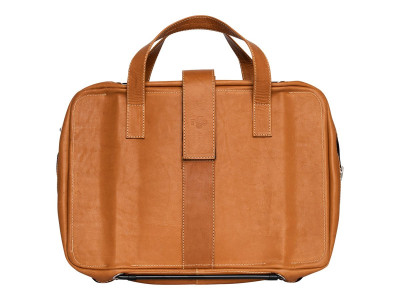 R-Go Tools : VIVA LAPTOP BAG 15.6IN BROWN - FULL GRAIN LEATHER BROWN