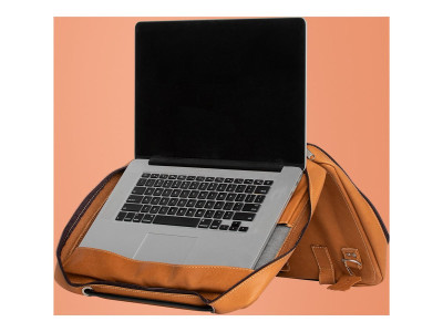 R-Go Tools : VIVA LAPTOP BAG 15.6IN BROWN - FULL GRAIN LEATHER BROWN