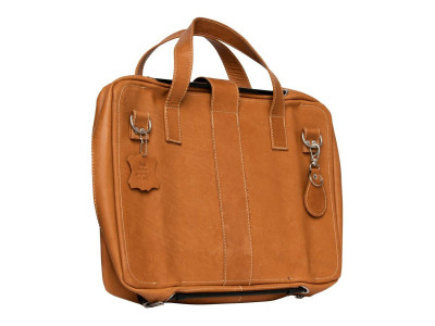 R-Go Tools : VIVA LAPTOP BAG 15.6IN BROWN - FULL GRAIN LEATHER BROWN