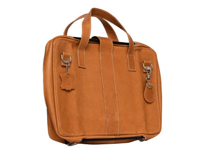 R-Go Tools : VIVA LAPTOP BAG 15.6IN BROWN - FULL GRAIN LEATHER BROWN