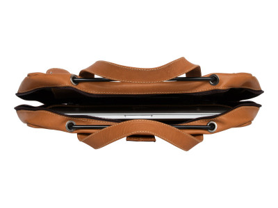 R-Go Tools : VIVA LAPTOP BAG 15.6IN BROWN - FULL GRAIN LEATHER BROWN