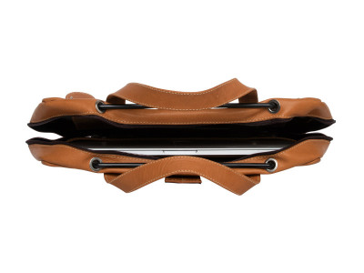 R-Go Tools : VIVA LAPTOP BAG 15.6IN BROWN - FULL GRAIN LEATHER BROWN