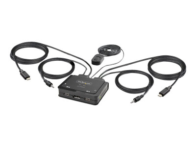 Startech : 2-PORT cable KVM SWITCH 4K - USB-C COMPACT KVM BUS POWERED