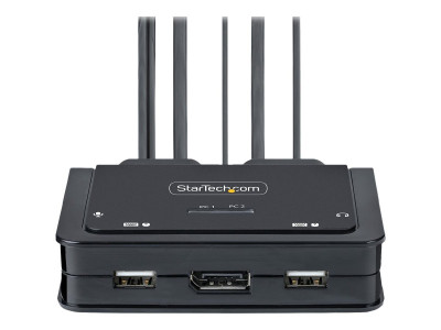 Startech : 2-PORT cable KVM SWITCH 4K - USB-C COMPACT KVM BUS POWERED