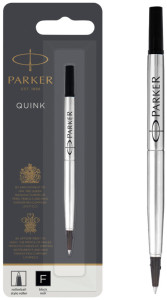 PARKER Recharge pour rollerball QUINK, 0,7 mm, blister, noir