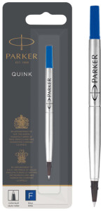 PARKER Recharge pour rollerball QUINK, 0,7 mm, blister, noir