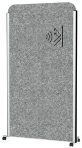 MAUL Système de cloison MAULcocoon, 1.000 x 1.800 mm, argent