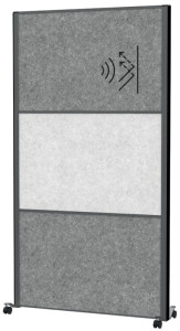 MAUL Système de cloison MAULconnecto, 3x acoustique gris