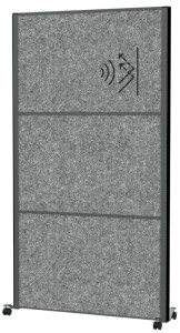 MAUL Système de cloison MAULconnecto, 3x acoustique gris
