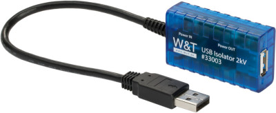 W&T USB-Isolator 2kV Hi-Speed, blau