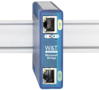 W&T Microwall Bridge, IP20, Kunststoff-Gehäuse, blau