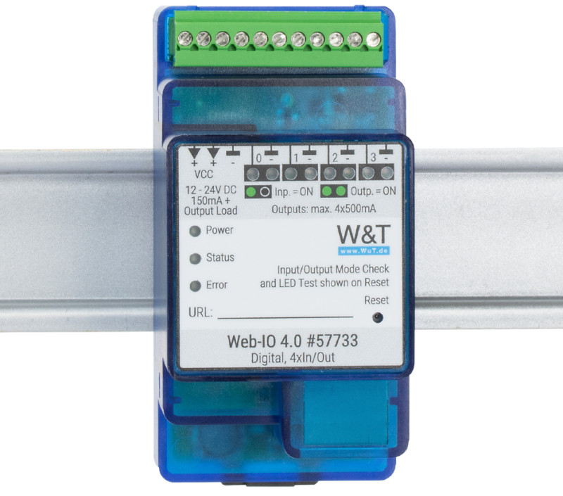 W&T Web-IO 4.0 Digital, 4 x In/Out, 10/100 BaseT, blau