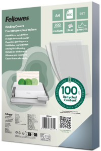 Fellowes Deckblatt, DIN A4, PET, transparent, 0,25 mm