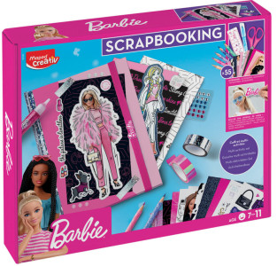 Maped Creativ Coffret Scrapbooking Barbie, 55 pièces
