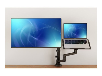 Neomounts : NEOMOUNTS LAPTOP + SCREEN DESK MOUNT (CLAMP+GROMMET)