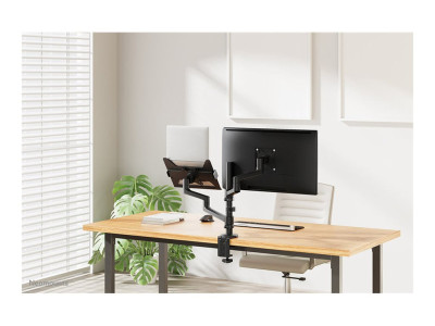 Neomounts : NEOMOUNTS LAPTOP + SCREEN DESK MOUNT (CLAMP+GROMMET)