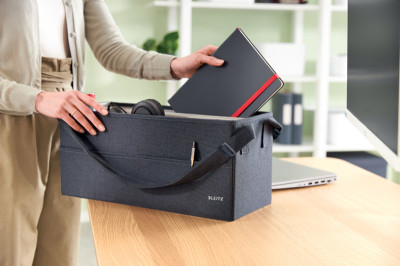 LEITZ Sac de rangement Hot Desking, en tissu, gris velours