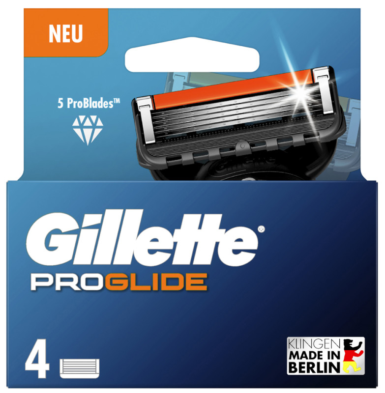 Gillette Ersatzklingen ProGlide Systemklingen, 4er Pack