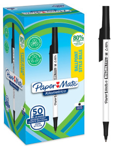 Paper:Mate Stylo à bille Kilometrico, boîte de 50, bleu