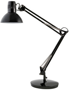 ALBA Lampe de bureau ARCHI N, pince/socle, noir
