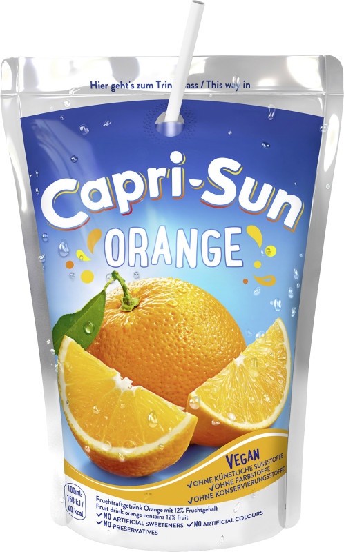 Capri-Sun Boisson à base de jus de fruits ORANGE, 10 x 0,2 l