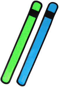 LogiLink Bande réfelchissante LED, set de 2, bleu & vert
