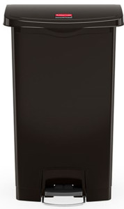 Rubbermaid Collecteur à pédale Slim Jim, 50 litres, gris
