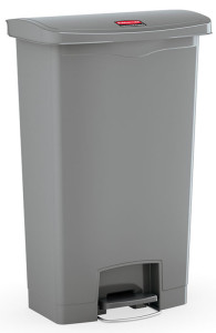Rubbermaid Collecteur à pédale Slim Jim, 50 litres, gris