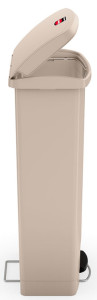 Rubbermaid Collecteur à pédale Slim Jim, 50 litres, gris