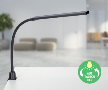MAUL Lampe de bureau à LED MAULpirro, avec pince, blanc