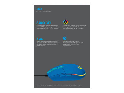 Logitech : G102 LIGHTSYNC BLUE EER