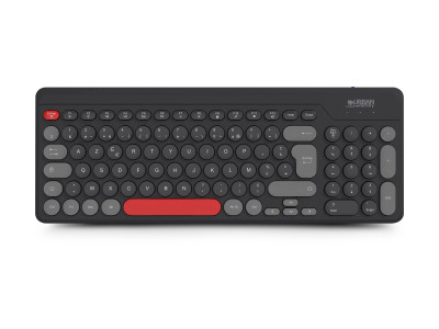 Urban Factory : ONLEE COLOR: FLAT WIRELESS KEYBOARD 2.4GHZ - BLACK/RED/GREY