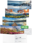 Coffret de cartes cadeau sigel « Paysages de montagne au fil des saisons »