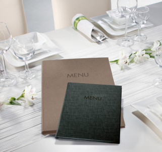 Chemises de menu Sigel MENU, DIN A4, anthracite, boîte de 10