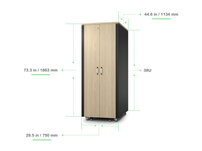 APC : APC NETSHELTER SOUNDPROOF SERVER RACK 38U 230V 1863H X 750