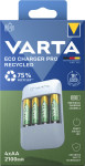 VARTA Chargeur ECO Charger Pro Recycled, avec 4x Micro AA VARTA Chargeur ECO Charger Pro Recycled, avec 4x Micro AA