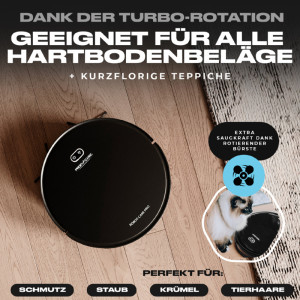 PROFI CARE Aspirateur robot PC-BSR 3108, noir