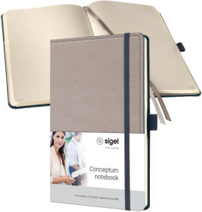Carnet de notes sigel Conceptum Design Casual, DIN A5, gris/rouge