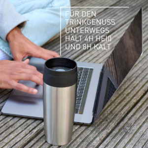 emsa Gobelet isotherme TRAVEL MUG Classic, 0.36 L., inox