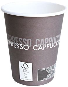HYGOSTAR Gobelet à café en papier rigide To Go, 200 ml, brun