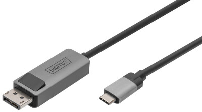 DIGITUS Câble adaptateur bidirectionnel USB type C - DP, 2 m