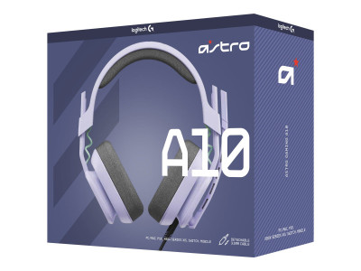 Logitech : ASTRO A10 WIRED HEADSET OVER-EAR/3.5MM - ASTEROID / LILA