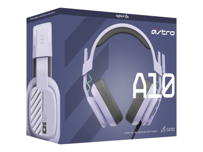 Logitech : ASTRO A10 WIRED HEADSET OVER-EAR/3.5MM - ASTEROID / LILA