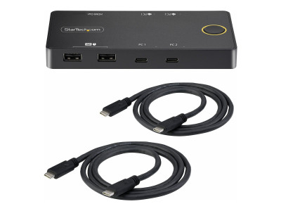 Startech : USB-C KVM SWITCH 4K 60HZ -DUAL 100W PD PASS-THROUGH
