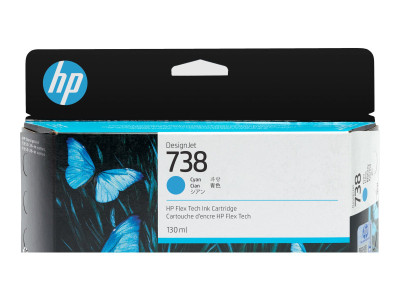 HP : 738 130-ML CYAN DesignJet cartouche d'encre